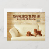 "Teamwork Success" Inspiration Zitat Postkarte (Vorne/Hinten)