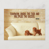 "Teamwork Success" Inspiration Zitat Postkarte (Vorderseite)