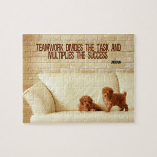 "Teamwork Success" Inspiration Zitat Puzzle