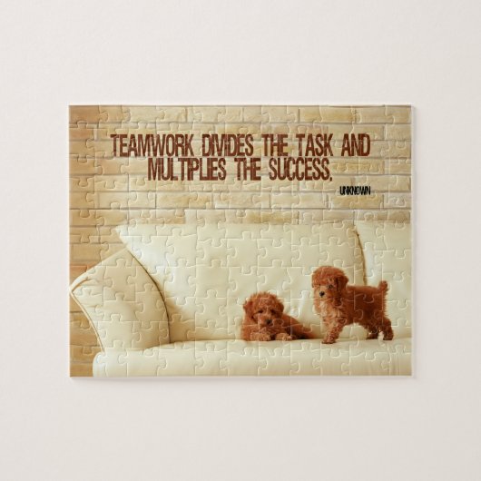 "Teamwork Success" Inspiration Zitat Puzzle (Horizontal)