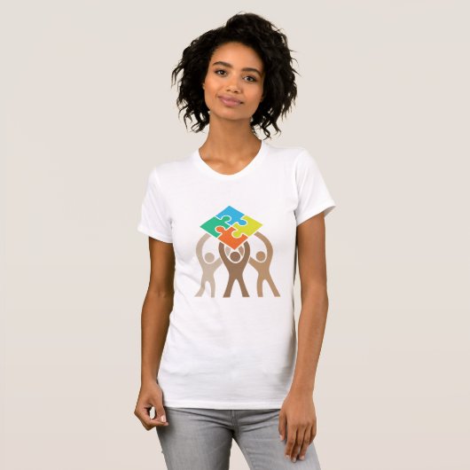 Teamwork und Unity Jigsaw Puzzle Logo T-Shirt (Vorne ganz)