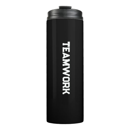 "TEAMWORK" Wasserflasche Thermosbecher (Vorderseite)
