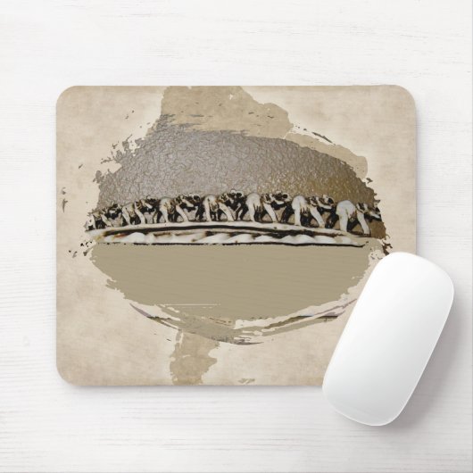 Teamwork White Elephants Mousepad (Mit Mouse)