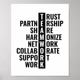 Teamwork-Zitat für Office und Zuhause | Inspiratio Poster