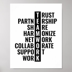 Teamwork-Zitat für Office und Zuhause   Inspiratio Poster