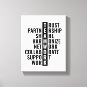 Teamwork-Zitat für Office und Zuhause Wall Art Leinwanddruck (Vorderseite)