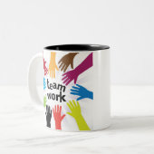 TeamWork Zweifarbige Tasse (Vorderseite Links)