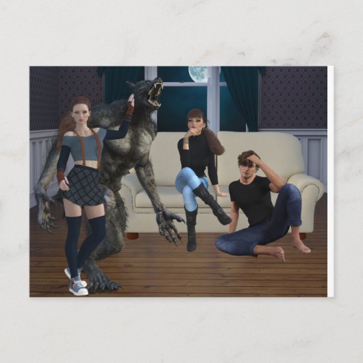 Teanage Werewolf Lycanthrope Shapeshifters Postkarte (Vorderseite)