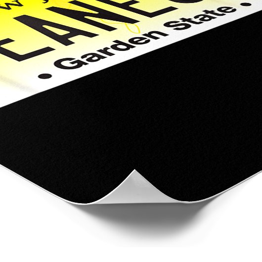 Teaneck New Jersey Hometown Nj License Plate Graph Poster (Ecke)