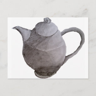 Teapot Art Illustration Postkarte