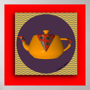 Teapot Art Kitchen Restaurant Café Poster