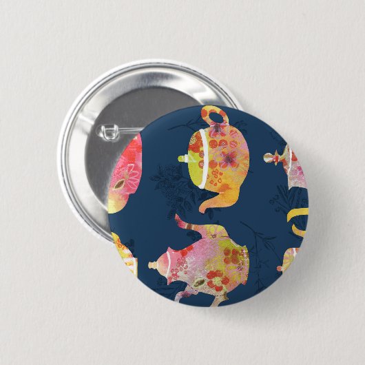 Teapot-Besessenheit Button (Vorne & Hinten)