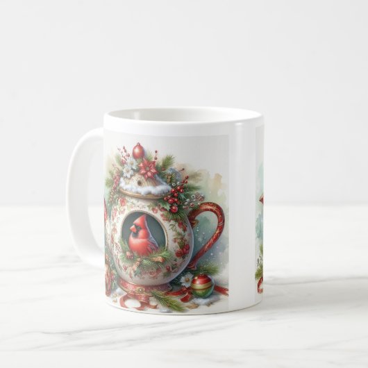 Teapot Birdhouse Kardinal 5 Kaffeetasse (Vorderseite Links)