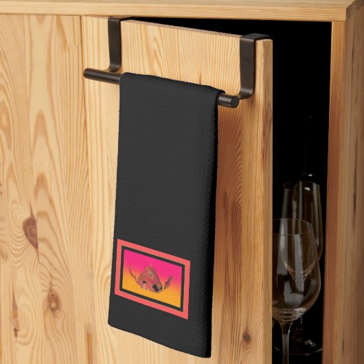 Teapot Black Geschirrtuch (Drittel gefaltet)