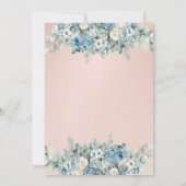 Teapot Blueberry Floral Baby Dusche Einladung (Rückseite)