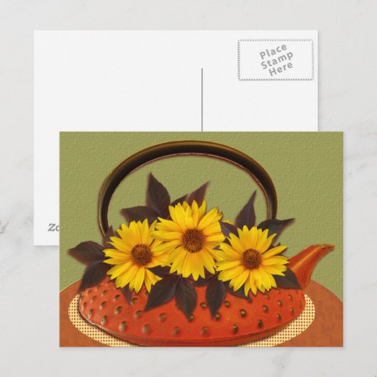 TEAPOT BOUQUET POSTKARTE (Vorne/Hinten)
