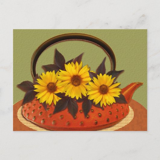 TEAPOT BOUQUET POSTKARTE (Vorderseite)