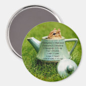 Teapot Chipmunk Measurement Equivalents Magnet (Vorderseite/Rückseite)