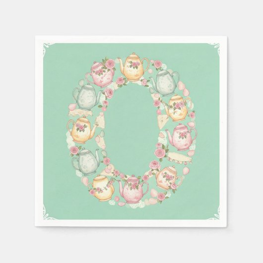Teapot Collection von Natasha Us Serviette (Vorderseite)