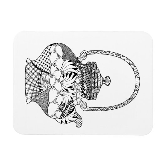 Teapot Doodle Magnet (Horizontal)