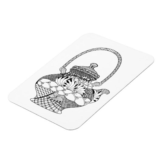 Teapot Doodle Magnet (Linke Seite)