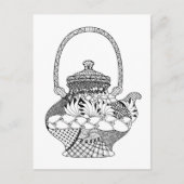 Teapot Doodle Postkarte (Vorderseite)