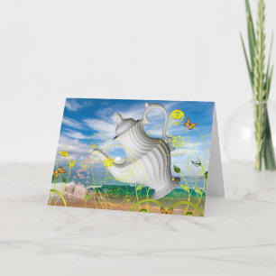 "Teapot Dream" ~ Customizable Greeting Card Dankeskarte