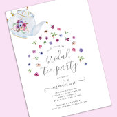Teapot Floral Brautparty Tee Party Einladung