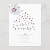 Teapot Floral Brautparty Tee Party Einladung