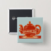 Teapot Funny Drinking Tee Button (Vorne & Hinten)