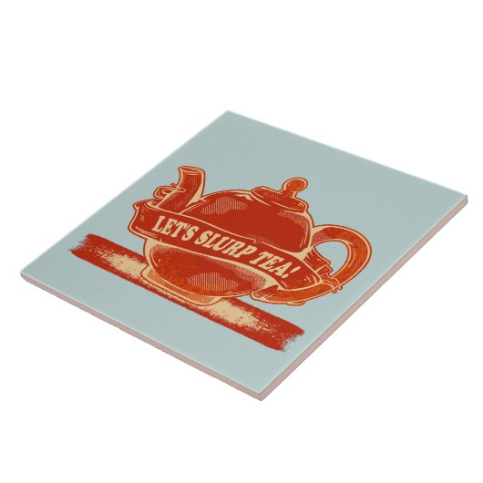 Teapot Funny Drinking Tee Fliese (Seite)