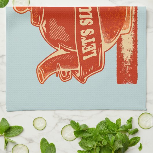 Teapot Funny Drinking Tee Geschirrtuch (Gefaltet)