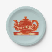 Teapot Funny Drinking Tee Pappteller (Vorderseite)