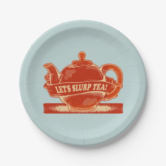 Teapot Funny Drinking Tee Pappteller (Vorderseite)