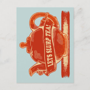 Teapot Funny Drinking Tee Postkarte