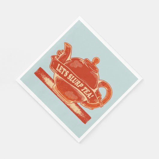 Teapot Funny Drinking Tee Serviette (Ecke)