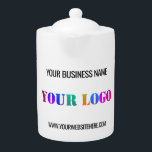 Teapot für kundenspezifische Firmenlogos und Textf<br><div class="desc">Benutzerdefinierte Farben und Schriftart - Entwerfen Sie Ihre eigenen Teppiche mit Ihrer Website für den Logo-Namen Werbeaktion Personalisierte Firmenbüro-Werbeaktion Business oder Persönliche individuell anpassbare Farben und Text-Modernes Teekapf Geschenk - Logo hinzufügen - Bild - Foto oder QR-Code / Name - Unternehmen / Website oder E-Mail oder Telefon - Kontaktinformationen /...</div>