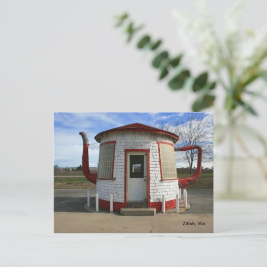 Teapot Gas Station - Zillah, Washington Postkarte (Stehend Vorderseite)