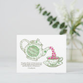Teapot Grace and Segen Inspiration Postkarte (Stehend Vorderseite)