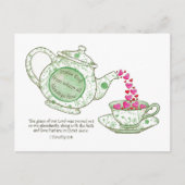 Teapot Grace and Segen Inspiration Postkarte (Vorderseite)
