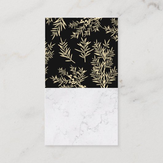 Teapot Green Leaf | Hintergrund der pflanzlichen P Visitenkarte (Rückseite)