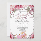 Teapot Macaron String Lights Brautparty Einladung (Vorderseite)