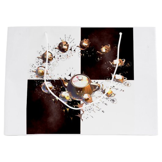 Teapot-Party Große Geschenktüte (Vorderseite)