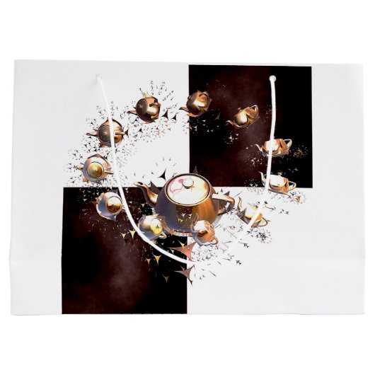 Teapot-Party Große Geschenktüte (Rückseite)