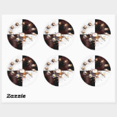 Teapot-Party Runder Aufkleber (Blatt)