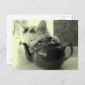 Teapot Pillow Postkarte (Vorne/Hinten)