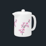 Teapot Pink Weißes asiatisches Blossom Blume Klein<br><div class="desc">Teekanne Pink Weißes asiatisches Blossom Blume Blumenkohl Tee Kaffee Kleiner Zizzago</div>