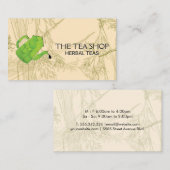 Teapot Pour | Kräuterische Pflanze Mini-Visitenkar Visitenkarte (Vorne/Hinten)