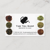 Teapot Pour Logo | Tea-Blätter Visitenkarte (Vorderseite)