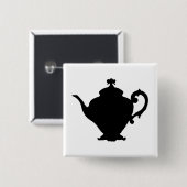 Teapot Silhouette Button (Vorne & Hinten)